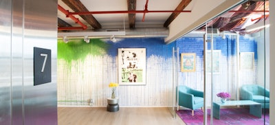 Step out of the elevator into the seventh-floor penthouse that is customized for meetings.