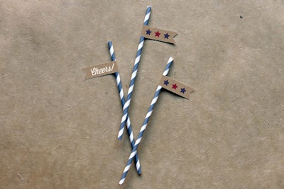 Attach Minted's starry flag stickers (24 for $13) to straws and drink stirrers for a festive detail.