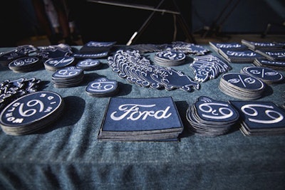 A live sewing demo with 69 Denim featured Ford Fusion patches.