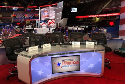 NBC News’ coverage of the Republican National Convention will be anchored from a set in one of the suites overlooking the floor of Quicken Loans Arena.