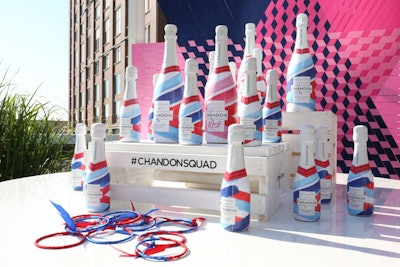 The limited-edition bottles were also incorporated into a colorful game of ring toss that displayed the event's hashtag.
