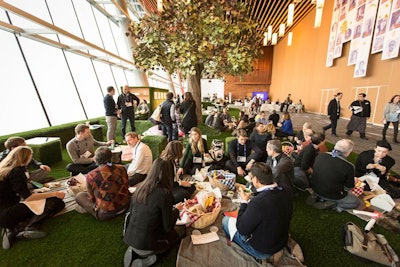 A picnic combines an alternative to traditional meal service with a networking activity. And when held indoors, a picnic can take place year-round. Organizers of the TED Conference, which was held in Vancouver in February, provided blankets and baskets filled with food for six people and invited attendees to find others to share it inside the Vancouver Convention Centre.