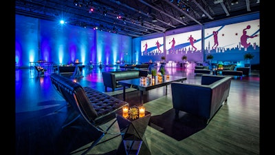 The largest room is 15,000 square feet and can be transformed for meetings and events.