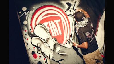 Fiat Xclusive Night’s Live Graffiti Mural at Boulevard3 in Hollywood.