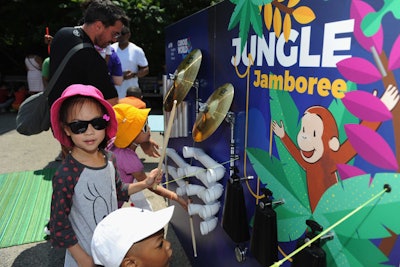 The Jungle Jamboree station featured an interactive music wall that invited kids to test out a variety of instruments.