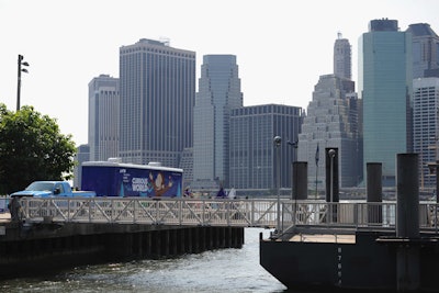 The mobile tour kicked off at Brooklyn Bridge Park in New York on June 26. Six interactive stations were housed in a trailer attached to a 'Little Blue Truck,' inspired by the children's stories of the same name.