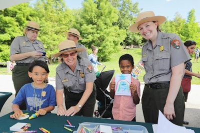 The National Park Service is celebrating its centennial with a series of events across the country, including one that was held at Brooklyn Bridge Park on Monday.