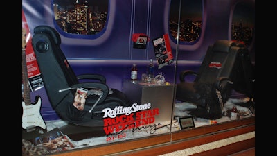 Rolling Stone Rock Star Weekend window display at The Mirage in Las Vegas.