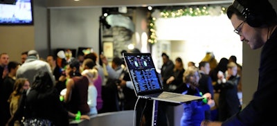 Bump up your cocktail party or corporate event with live entertainment in our elevated DJ booth