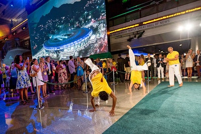 Capoeira experts performed a demonstration of the traditional Brazilian martial art.