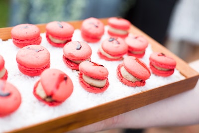The event was catered by Red Rooster Harlem, which offered eye-catching bites including red macarons.