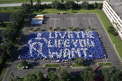 With hundreds, or even thousands, of people in attendance at most conferences, it becomes an ideal opportunity to attempt to set a Guinness World Record title. The attempt creates buzz even if it fails. At the National Federation of the Blind’s 2015 conference in Orlando, 2,480 attendees participated in a successful Guinness World Record title attempt for the largest umbrella mosaic. The open umbrellas created the image of the organization’s logo and tagline, “Live the life you want.” The stunt was part of the association’s 75th anniversary celebration.