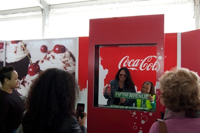 During last year's Jets & Chefs event at the New York City Wine & Food Festival, attendees posed at Coca-Cola's photo booth.