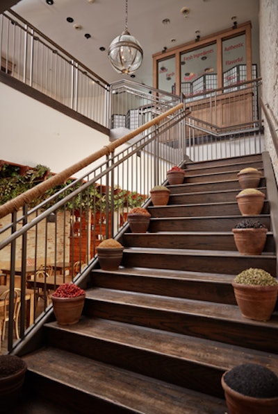 Sabra Dipping Company set up a pop-up dining experience called Hummus House in Washington in 2014. Within the space, stairs leading to the second floor were decorated with pots containing dried vegetables meant to represent various flavors of the brand’s hummus.