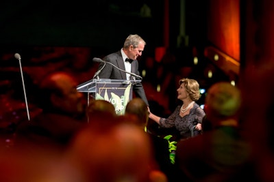 Former U.S. President George W. Bush surprised guests by providing the introduction to his wife Laura Bush's keynote speech. The former first lady currently serves as co-chair for the National Park Service's Centennial Advisory Committee.
