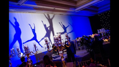 Watch as our 80-foot wide projector screen can be used for a shadow dance performance.
