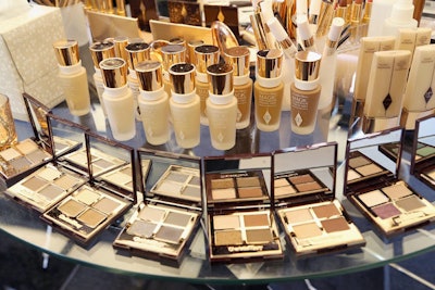 Products from Charlotte Tilbury Beauty were on display and available to sample for partygoers.