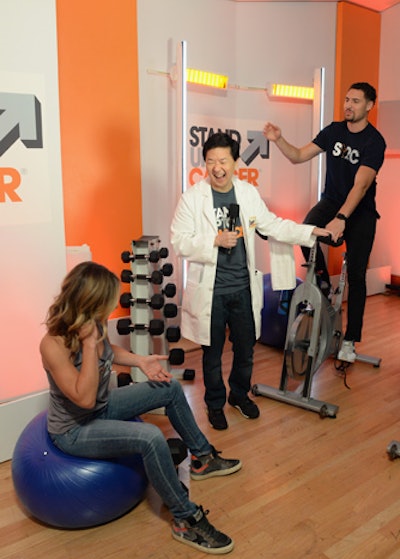 Ken Jeong and Tony Hale explained the importance of getting regular screenings from a gym-like setup within the Hub.