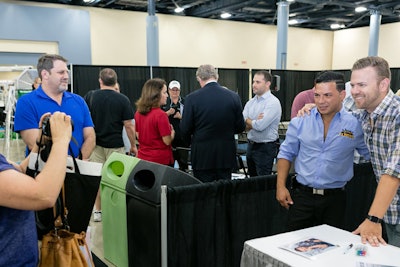 HGTV and DIY Network star Matt Muenster (far right) was one of the biggest attractions at the event, where he mingled with fans. The television personality provided homeowners with applicable advice on bathroom renovations and repairs during two heavily attended 'Home Improvement Stage' sessions.