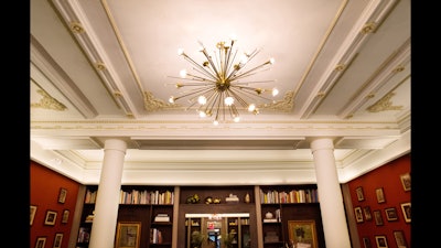 1905 Lounge original restored ceilings.