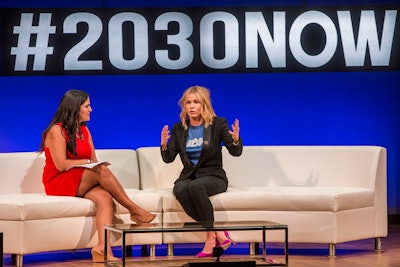 Speakers at the seventh annual Social Good Summit included comedian and talk show host Chelsea Handler, who discussed her Netflix show.