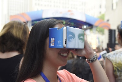 For the August 26 concert by DNCE on NBC's Today show, sponsor Citi distributed 8,500 branded Google Cardboard headsets in advance to Citi card members and NBC Fan Pass subscribers, and more than 1,000 headsets to attendees at New York's Rockefeller Plaza on the day of the performance. Using the viewers, fans were able to see the performance in 360-degrees, view different band members, look out at the audience, etc. In addition to the 14-minute live stream experience, users could access post-show content in virtual reality online. IM360 filmed and produced the experience.