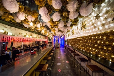Last year, Mockingbird Hill in Washington invited guests to its first Miracle on Seventh Street pop-up bar, which was decked out in festive decor and featured a completely revamped holiday-theme drink list with specialty cocktails. Activities included Christmas movie nights, Manischewitz pong competitions, and cookie-baking classes.