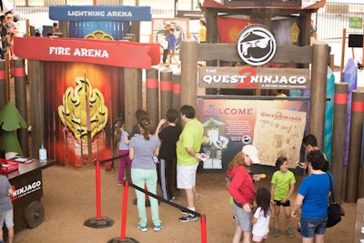 The experiential qualifying tour stopped at seven U.S. cities, beginning June 10 and ending Saturday. Competition arenas were split into themes based on the Ninjago property, including Fire and Lightning. The entire course served as a way to immerse competitors into the Ninjago world.