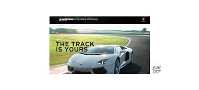 Rather than a registration page, Lamborghini created an event microsite that features parallax scrolling.