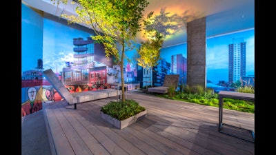 A recreation of the High Line in New York City