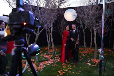 A photo booth put guests in the fairytale atmosphere.