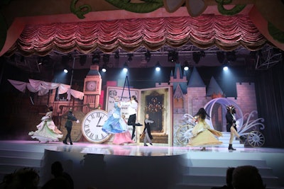 The main stage featured oversize props from famous tales.