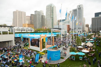 Between the two main venues, attendees experienced “Dreampark,” which offered food, beanbag lounges, live music on two stages, giant screens streaming the keynote sessions, games, and volunteer opportunities.