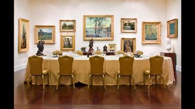 A long table in Gallery One