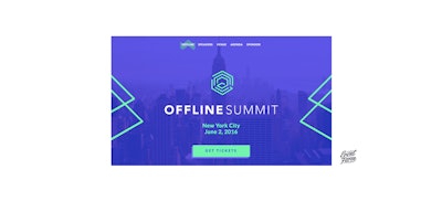 Event Farm created an on-brand and informational website for its Offline Summit.