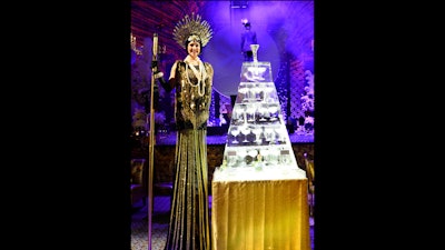 Great Gatsby ice luge and glamazon