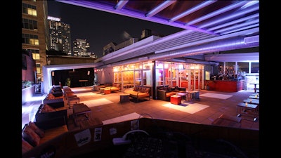 The rooftop fully open