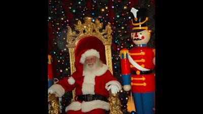 Santa on his throne