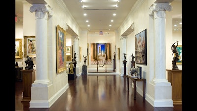 The great hallway of the Ritz Carlton