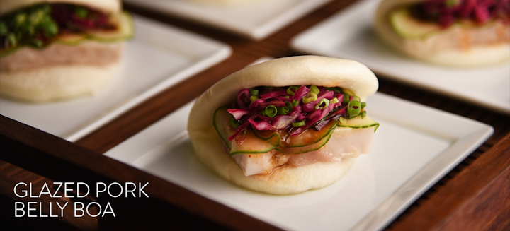 Glazed pork belly