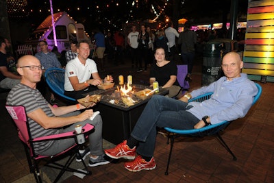 Portable fire pits and chairs placed around the park provided spots for guests to relax. While there were three stages with different types of musical entertainment, Eickhoff said the vastness of the park allowed them to create many quiet areas for guests to converse.