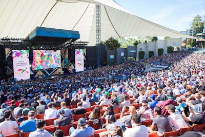 Executive producer Amanda Matuk called it “a big community moment” to have all 7,000 attendees sit together in the amphitheater for the keynotes. In past years, they had to use overflow rooms at Moscone Center.