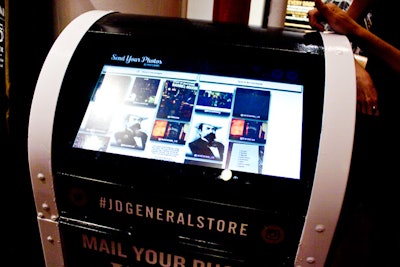 Guests could print and mail their social media photos at the shop.