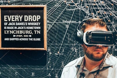 Visitors could take a virtual reality tour of the brand’s distillery at the pop-up.