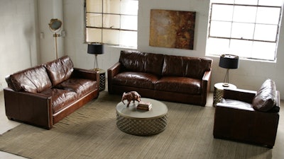 Larkin collection in cigar leather