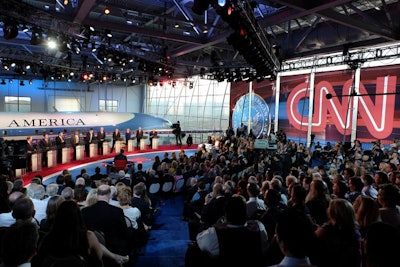 CNN's event team worked on nine presidential debates in different cities, as well as 14 presidential town halls, two conventions, and four general-election debates.