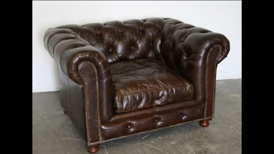 Cigar leather Chesterfield club chair