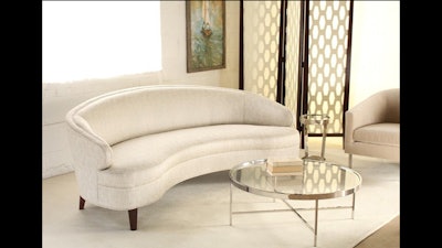 Mitchell gold sofa in splendor silver