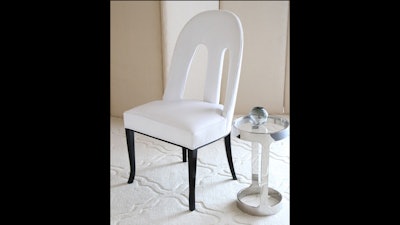 Oly Maude side chair in white leather