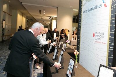 Guests perused the more than 500 silent auction items at the Leukemia and Lymphoma Society’s gala in March.